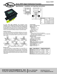 Thumbnail of document Manual - DFMT Digital Paddlewheel Flow Transmitter